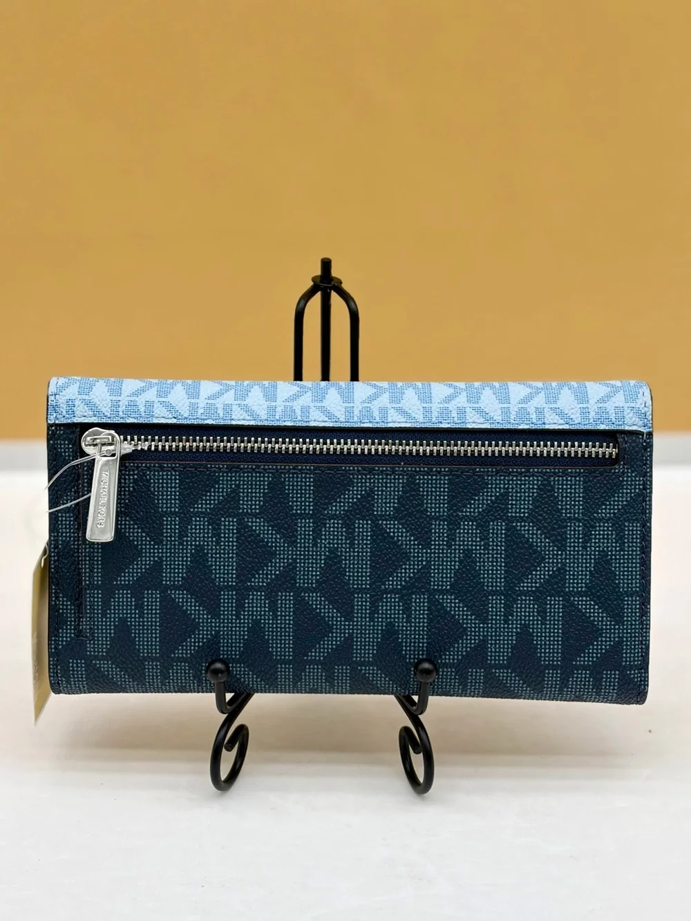 Michael Kors Large Two Tone Signature Trifold Wallet